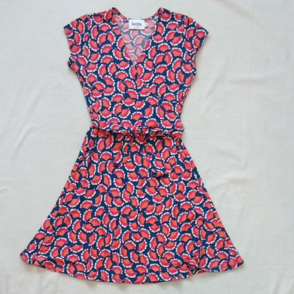 Leota Pink and Blue Floral Dress